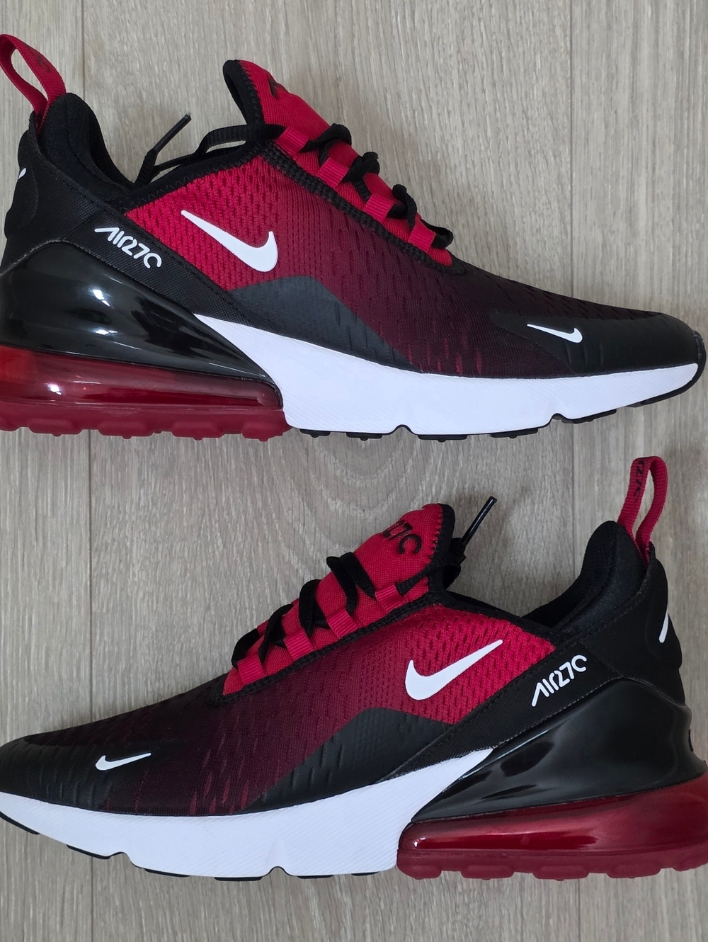 Nike Air Max 270 Running Shoes Gym Red 943345-603 Youth Sz 6 /Womens Sz 7.5 New